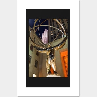 USA. New York. Manhattan. Statue at the Rockefeller Center. Posters and Art